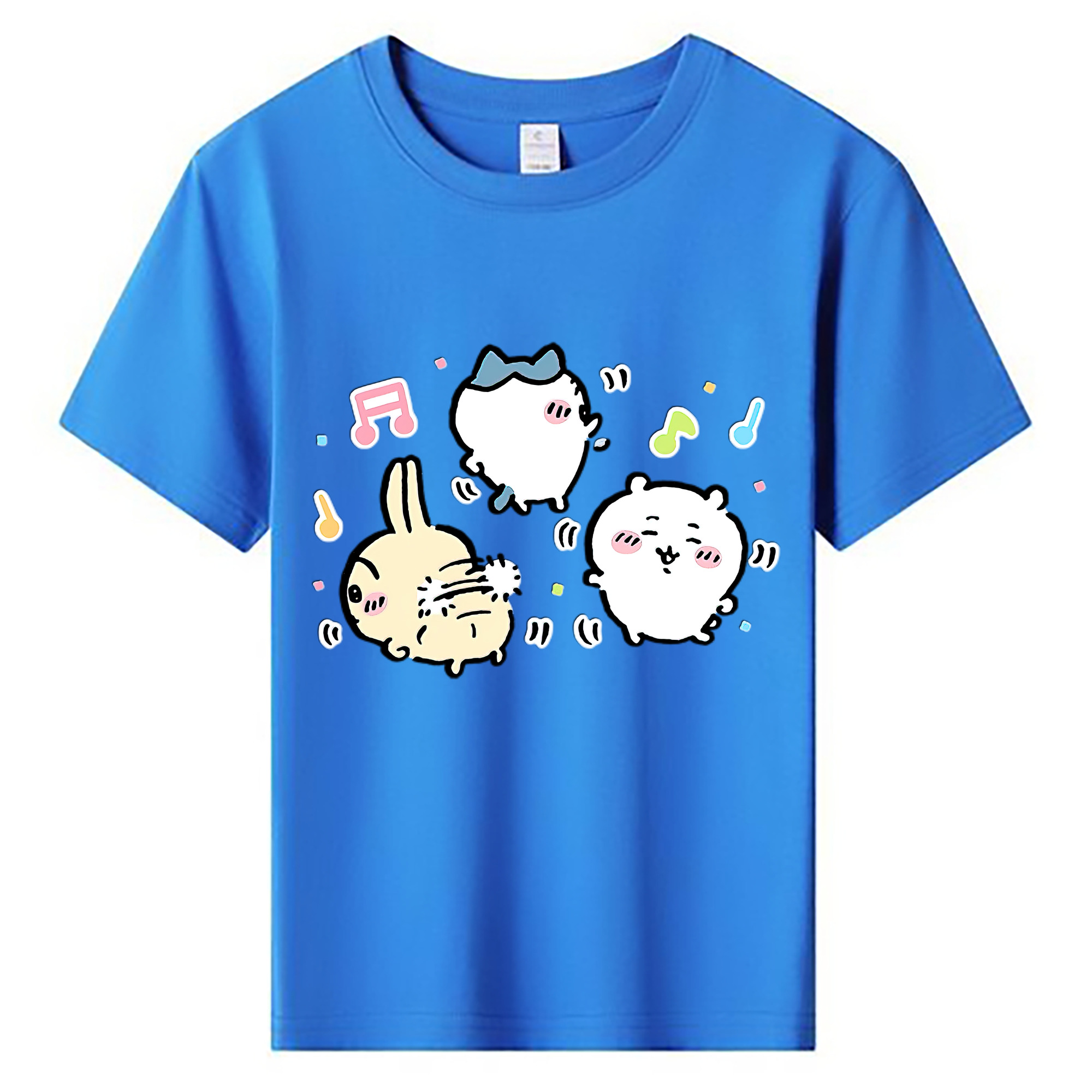 （画像用） ちいかわ うさぎ Chii-kawa usagi 綿100％キッズTシャツ（フロントプリント）